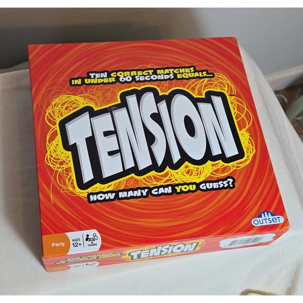 OUTSET Tension Party Game Trivia Timer Teams Ages 12+ Complete Board & Cards